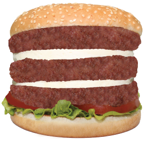 Hamburger triple feta