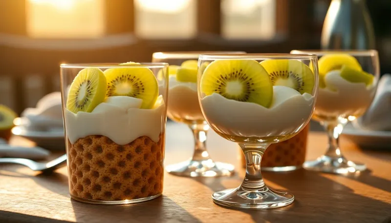 Dessert crémeux au kiwi : recette sans cuisson qui éveille les papilles